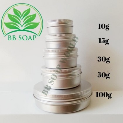 (Ready in melaka) Aluminium jar-screw type 铝罐-螺旋盖 10g / 15g/30g/50g/100g (5070) (Ready in melaka) Aluminium jar-screw type 铝罐-螺旋盖 10g / 15g/30g/50g/100g (5070)