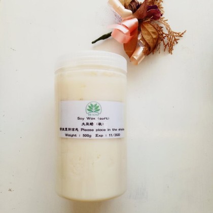 (Ready in melaka) Soy Wax 大豆蜡 (Soft 软) DIY Candle Use 500g (1153)
