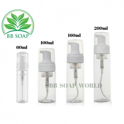 (Ready in melaka) 30ml 50ml 60ml 100ml 150ml 200ml PET Foaming Mousse Bottle 慕斯瓶/ 起泡瓶 (5045)
