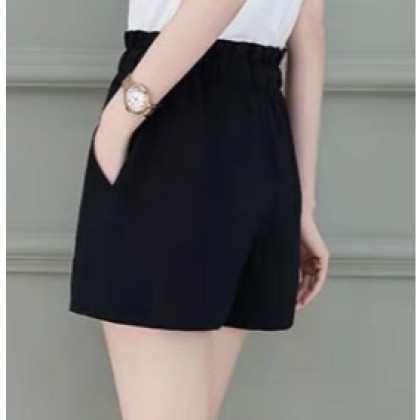 (Ready inmelaka) Flowerish design short pants with pocket 短裤女夏季时尚百搭新款日韩高腰大码宽松显瘦阔腿热裤潮 (W508) (Ready inmelaka) Flowerish design short pants with pocket 短裤女夏季时尚百搭新款日韩高腰大码宽松显瘦阔腿热裤潮 (W508)