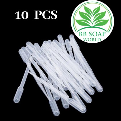 (Ready in melaka) 3ML Disposable Plastic Pipettes Dropper 3ml 滴管-10PCS (7066)