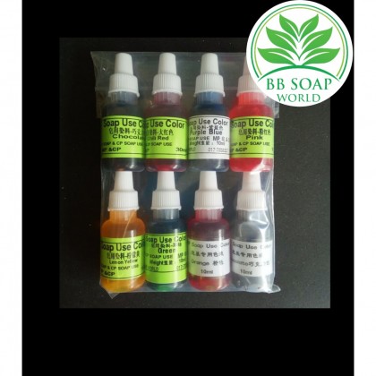 (Ready in melaka) MP Soap Colour Water-soluble colour (1set x 11-10ml) 皂基专用色素 溶水性颜色 10ml (9212) (Ready in melaka) MP Soap Colour Water-soluble colour (1set x 11-10ml) 皂基专用色素 溶水性颜色 10ml (9212)